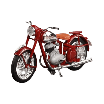 ABREX - Jawa 250 Pérák (1948) 1:18 - Tmavě Červená