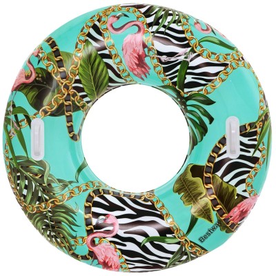 BESTWAY 36302 - Nafukovací kruh 114cm Floral Fantasy Swim Ring