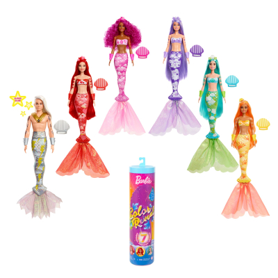 Barbie Color Reveal Barbie duhová mořská panna více druhů
