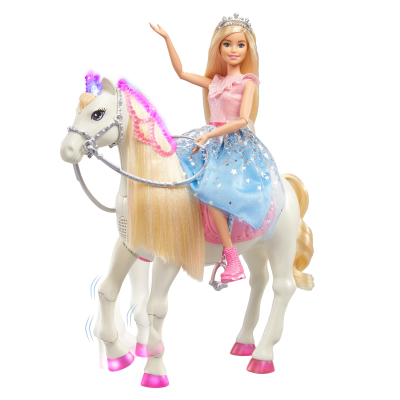 Barbie Princess Adventure Princezna a kůň se světly a zvuky