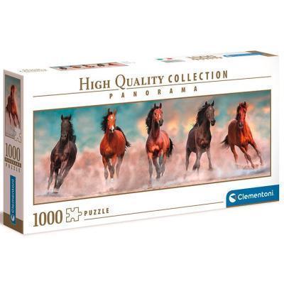 Clementoni - Puzzle 1000 Panorama Koně