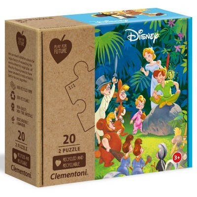 Clementoni - Puzzle 20 Kniha Džunglí + Petr Pan