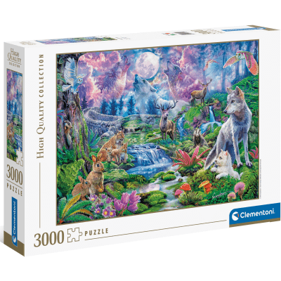 Clementoni - Puzzle 3000 Moonlit Wild