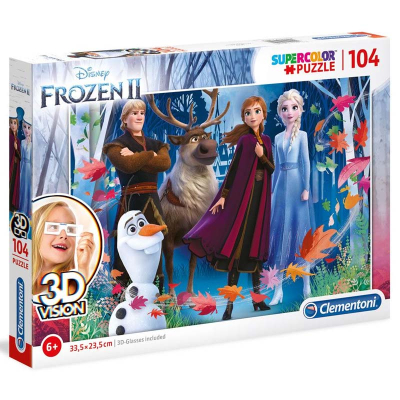Clementoni - Puzzle 3D 104 Frozen 2