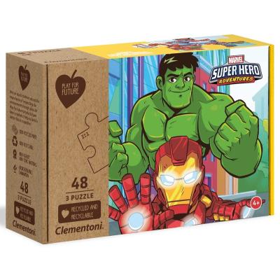 Clementoni - Puzzle 3x48 Superhero