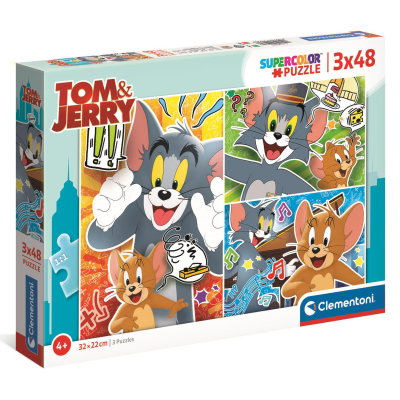 Clementoni - Puzzle 3x48 Tom a Jerry
