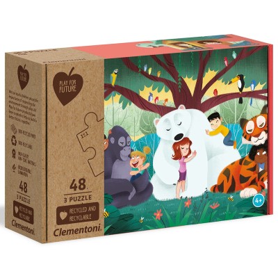 Clementoni - Puzzle 3x48 Země Fantazie