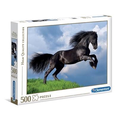 Clementoni - Puzzle 500 Černý kůň
