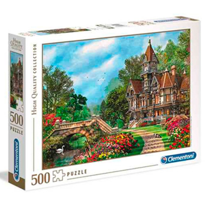 Clementoni - Puzzle 500 Old waterway cottage
