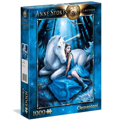 Clementoni - Puzzle Anne Stokes 1000 Modrý měsíc