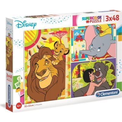 Clementoni - Puzzle Disney pohádky 3x48 dílků