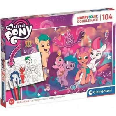 Clementoni - Puzzle Double Face 104 My Little ponny