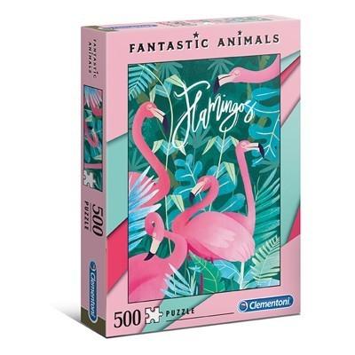 Clementoni - Puzzle Fantastic Animals 500 plameňáci