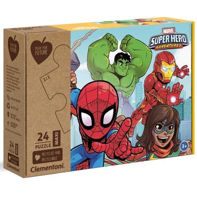 Clementoni - Puzzle Maxi 24 Superhero