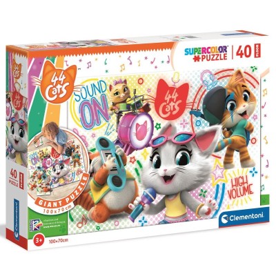 Clementoni - Puzzle Supercolor Floor 40 44 Cats