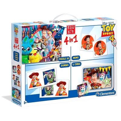 Clementoni - Puzzle Superkit 4v1 Toy story