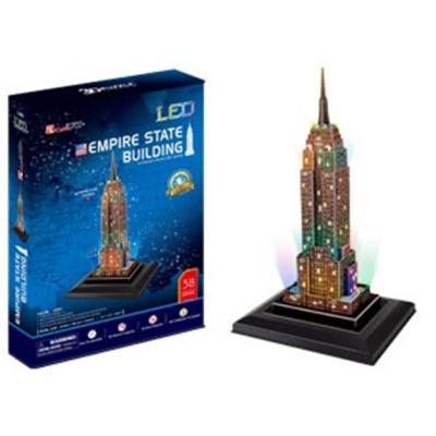 CubicFun - Puzzle 3D Empire State Building s LED světlem - 38 dílků