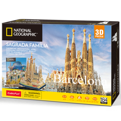 CubicFun - Puzzle 3D National Geographic -  Sagrada Família - 184 dílků