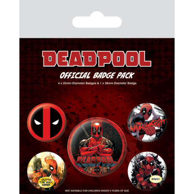 EPEE merch - Set odznaků Deadpool