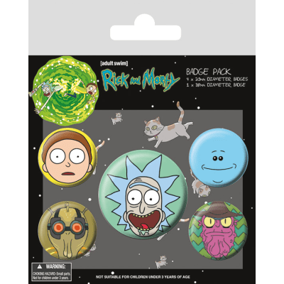 EPEE merch - Set odznaků Rick a Morty