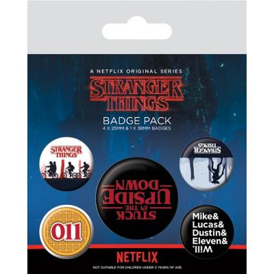 EPEE merch - Set odznaků Stranger Things Upside Down