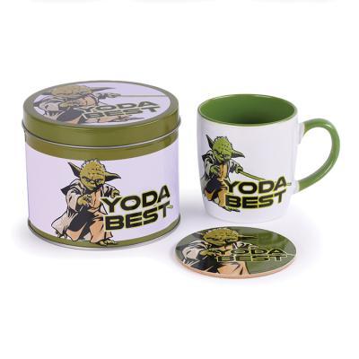 EPEE merch - Star Wars Dárkový set Yoda (hrnek + podtácek) v plechovce