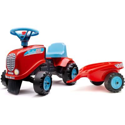 FALK - Odstrkovadlo - traktor Go Farm červené s volantem a valníkem