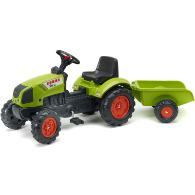 FALK - Šlapací traktor Claas Arion 410 s valníkem zelený