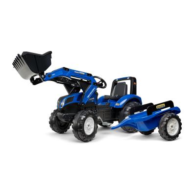 FALK - Šlapací traktor New Holland T8 s valníkem a přední lžící