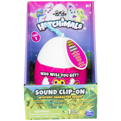 Hatchimals plyšový s klipem v krabičce