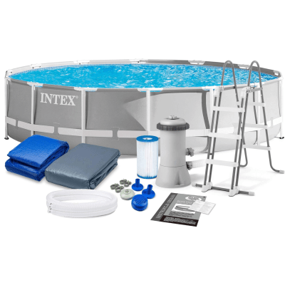 INTEX - Bazén Prism Frame 427 x 107cm s kartušovou filtrací