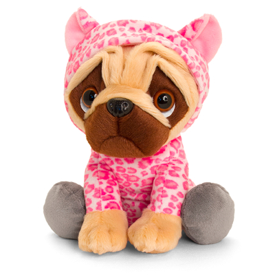 KEEL - Pugsley růžový leopard Onesie 20cm