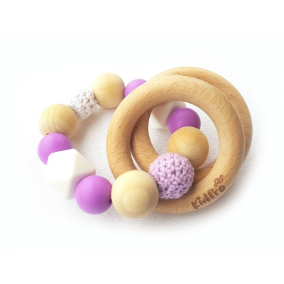KidPro - Kousátko a chrastítko: Fialka