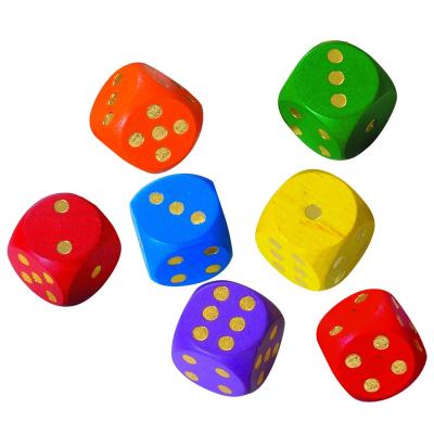 Kostky hrací lisované barevné 16 mm