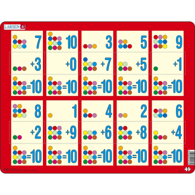 Larsen - Puzzle Sčítání do 10  II.10 dílků