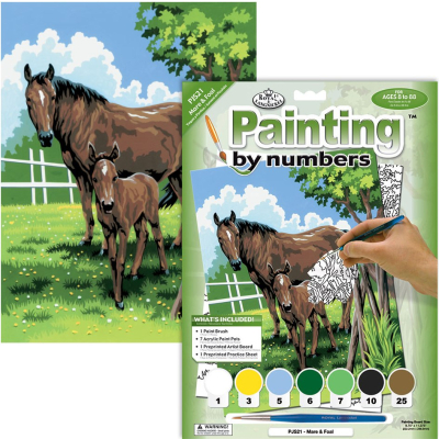 Malování podle čísel 22x30cm Koně