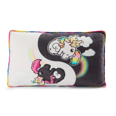 NICI Plyšový polštářek Jednorožec Yin & Rainbow Yang