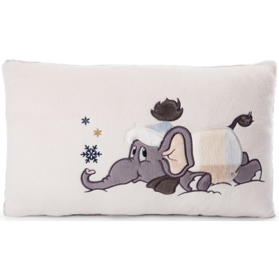 NICI Plyšový polštářek slon a pohoda na sněhu 43x25cm