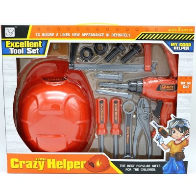 Nářadí s helmou a vrtačkou