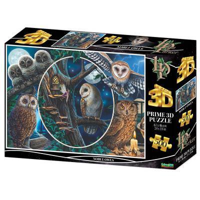 PRIME 3D PUZZLE - Noble Owls 500 dílků