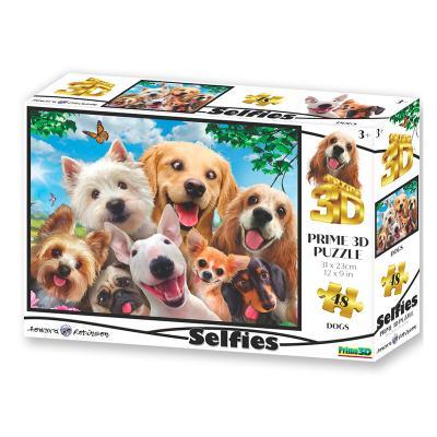 PRIME 3D PUZZLE - Pes Selfie 48 dílků