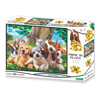 PRIME 3D PUZZLE - Štěňata 48 dílků