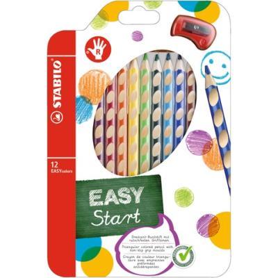 Pastelky Stabilo EASYcolors  12 ks P + ořez.