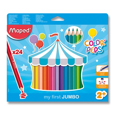 Pastelky trojboké Maped Jumbo Color' Peps 24 ks