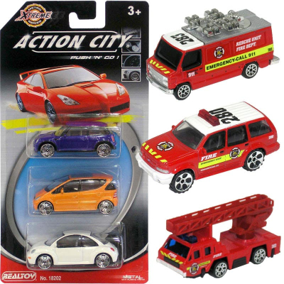 REALTOY Action City - Autíčko 3 ks - různé druhy