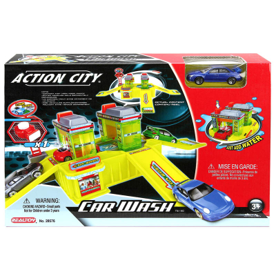 REALTOY Action City - Auto myčka s vystřelováním