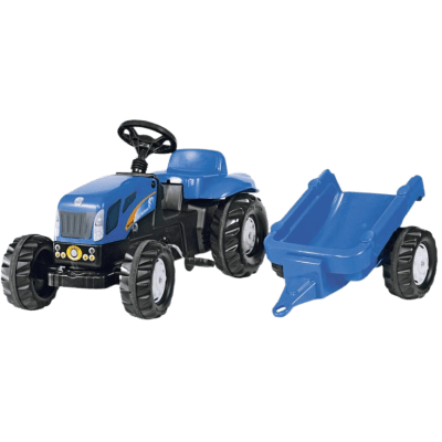 ROLLYTOYS - Šlapací traktor New Holland TVT190 s vlečkou