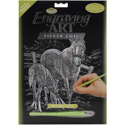 ROYAL and LANGNICKEL Stříbrný vyškrabovací obrázek - Koně