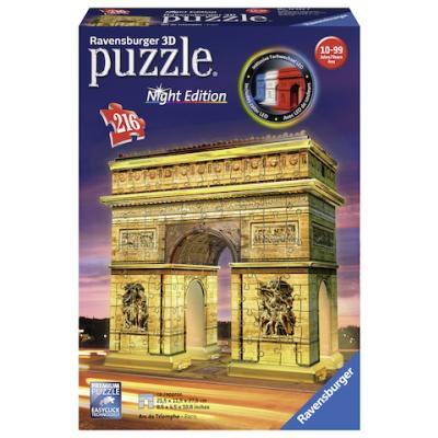 Ravensburger Puzzle 3D Vítězný oblouk Noční edice 216 dílků