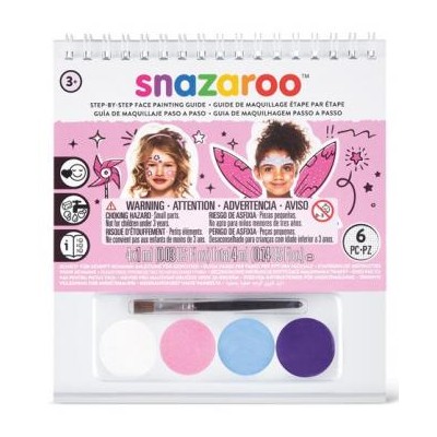 SNAZAROO - Barvy na obličej A6 s postupem - holky